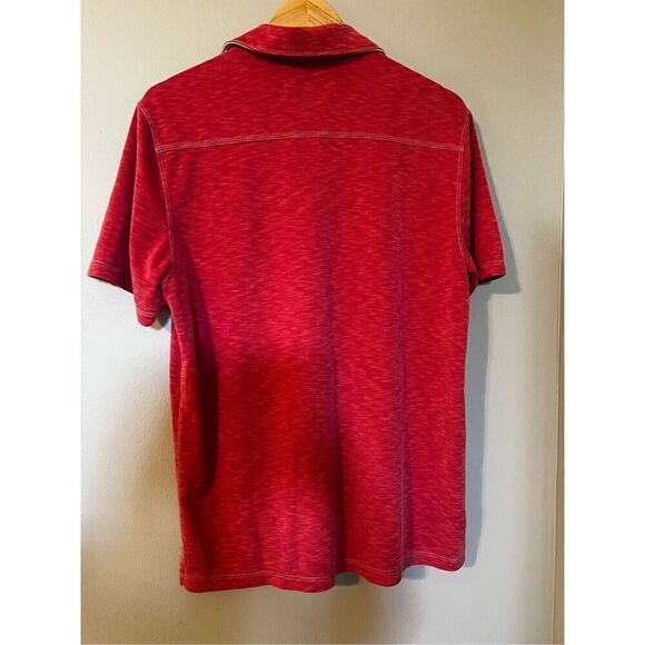 Tommy Bahama Men’s Size Medium Polo Shirt Red Short Sleeve Casual Golf Top - Picture 6 of 8